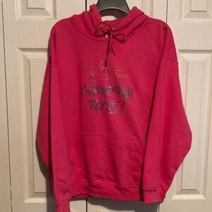 Kindergarten Rock’s!!!! Hot Pink Hoodie, size L!!  Darling Logo!!!!  🩷🩷